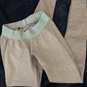 Gymshark flex leggings grey/blue sz small